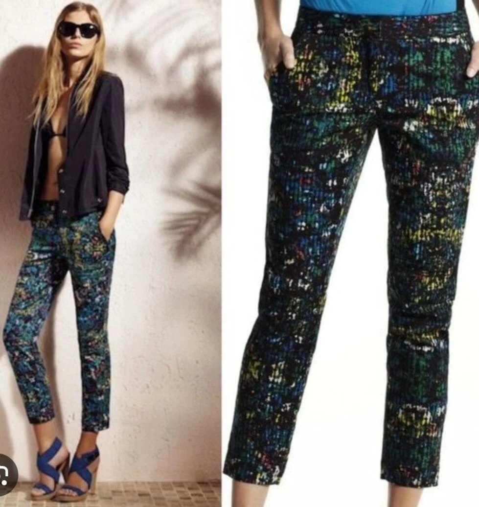 Derek Lam For Design Nation Nightshade Capri Pants Organic Cotton Pockets Sz 14
