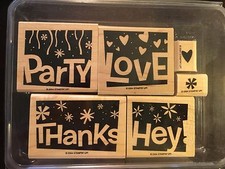 Stampin' Up Word Play Stamp Set of 6 - 2004