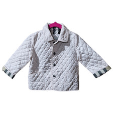 BURBERRY Light Pink Quilted Toddler Jacket - Size 12M