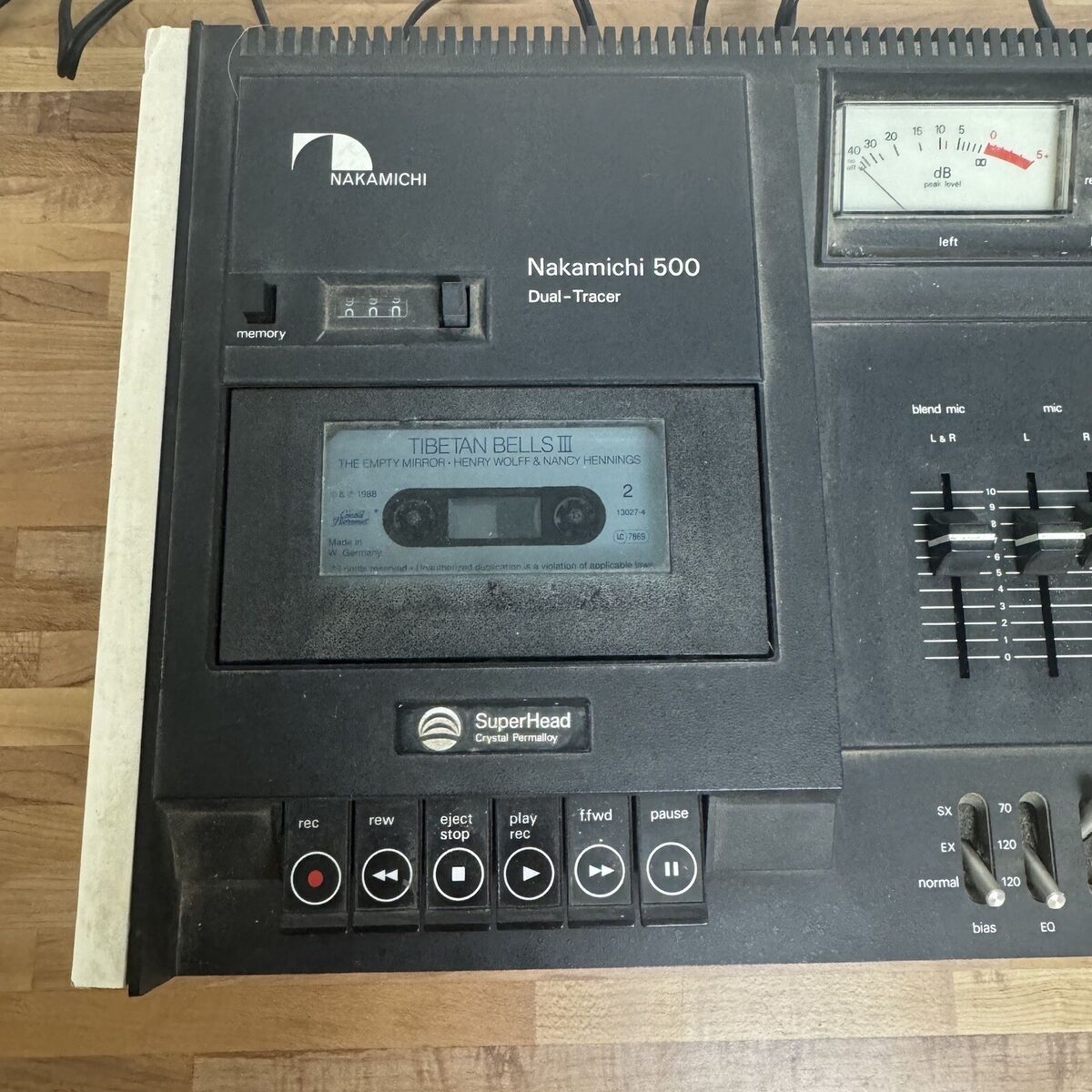 Vintage 1970s Nakamichi 500 Dual Tracer Cassette Deck Powers