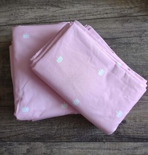Eclipse Girls Pink Crown Print Thermal Blackout Window Curtain Panels 42x63" 2ct