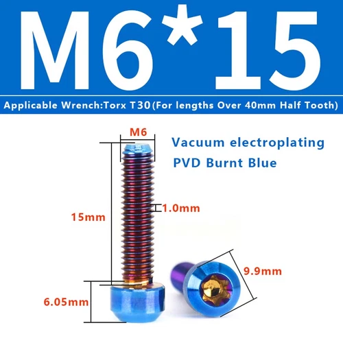 M4M5M6M8M10 Titanium Bolts Taper Cone Socket Head Motorcycle Modification Screws - Picture 65 of 205