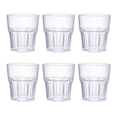 6 Pcs Shot Glass Spirits Cups Unbreakable Drinking Glasses Acrylic Clear