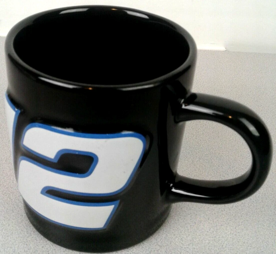 Taza de cerámica azul oscuro Penske Racing NASCAR Driver #12 Ryan Newman Foto 2 de 4