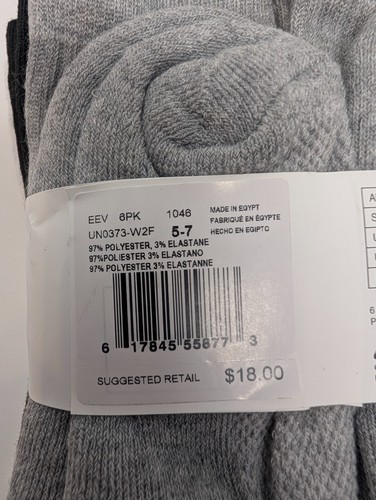 Nike Kids' Crew Sock (PACK-12) 5-7 (8773) A1(A144T) - Picture 7 of 7