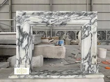 ITALIAN ARABASCATO BOLECTION DESIGNER FIREPLACE MANTEL - TF431