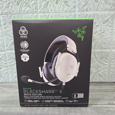 Razer BlackShark V2 X Over the Ear Gaming Headset - White (RZ04-03240700-R3U1)