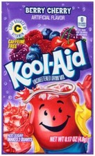 Kool-Aid Berry Cherry Flavored Unsweetened Caffeine Free Powdered Drink Mix,
