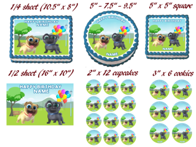 PUPPY DOG PALS Edible Cake topper image design | eBay