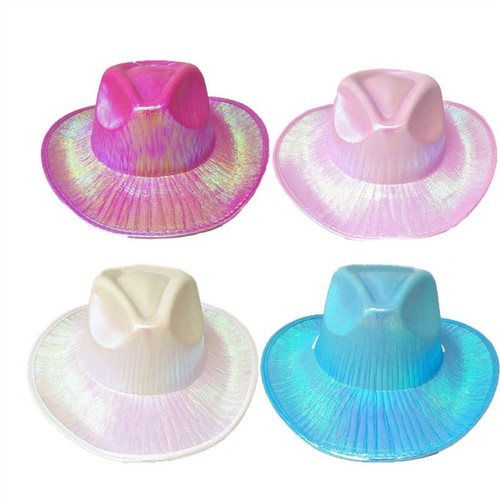 Cowboy Party Hat Shiny Funny Hats Cowgirl Hat Rave Caps for Party Carnival - Afbeelding 1 van 16