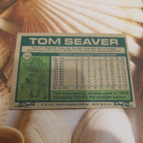 1977 Topps TOM SEAVER #150 HOF New York Mets ๐FREE SHIPPING ๐ Vintage - Picture 12 of 12