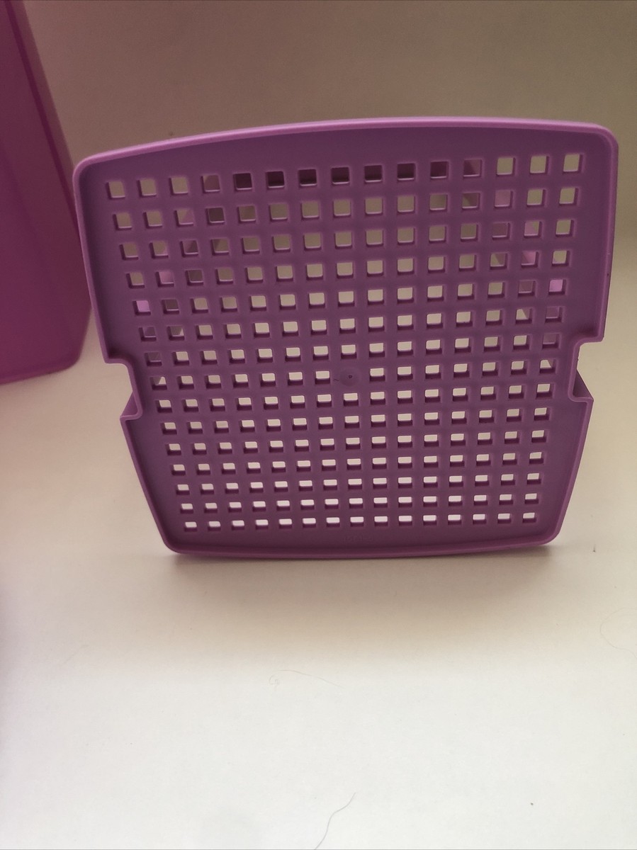 Tupperware Pickle Keeper Purple Pick-A-Deli Large 8 Cup 3 Piece