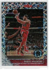 2019-20 Panini NBA Hoops #30 Denzel Valentine Silver Laser Prizm Bulls