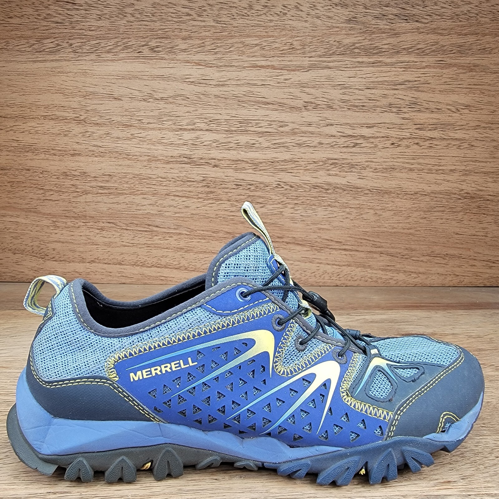 Scarpe da corsa Merrell Capra Rapid Trail donna blu giallo J35488 taglia 7 5