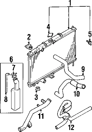 Труба охлаждающей жидкости Bypass Mirage 1,5 л 97-02  - Изображение 2 из 2