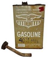 Vintage Eagle Gas Can - 1 Gallon - No. 1001 - With Spout - Yellow