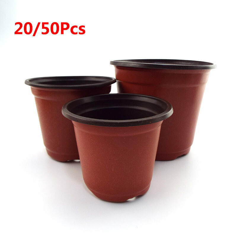 20pcs/50pcs Gardening tools Plastic Flower Pot Home Garden Plant grow pots cup