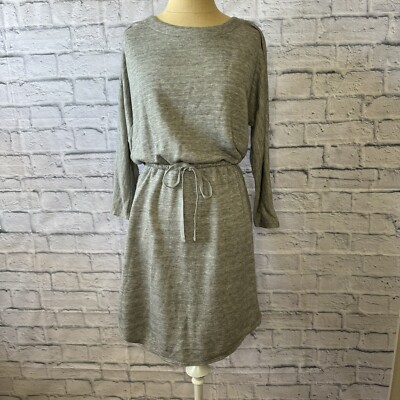 Old Navy NWT Womens Medium Heather Gray Knee Length Sweatshirt Dress  Dropwaist | eBay