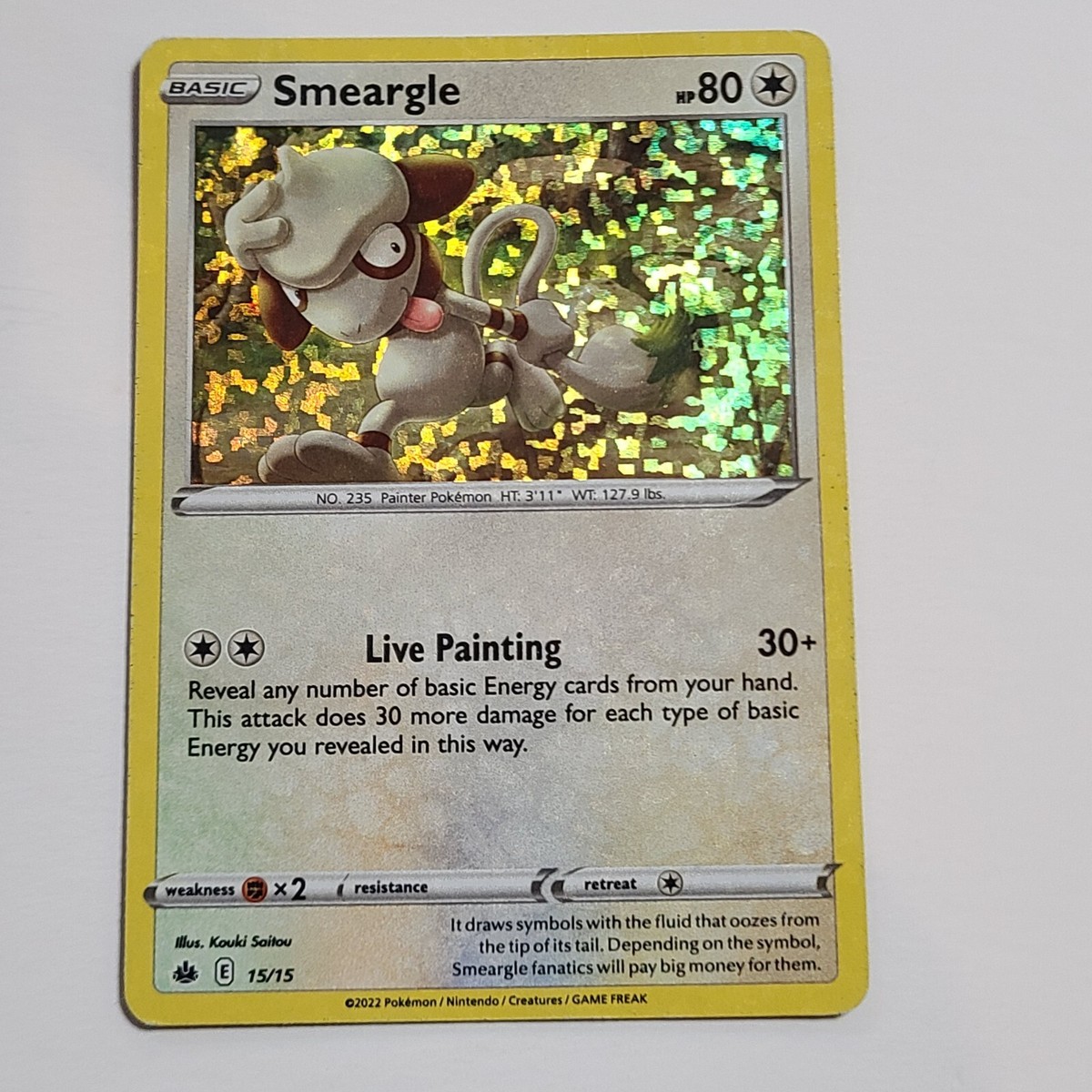 smeargle pokemon card mcdonalds Happy Meal Toy Box #4 2022 Smeargle [Holo] #15 Precios |