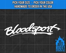 Bloodsport Logo Decal for Cars, Trucks, Laptops, Van Damme 80's Movie Decal