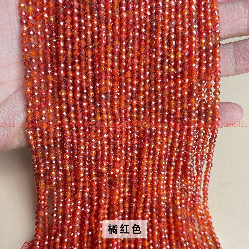 3mm Multi-Color Natural Gemstone Round Loose Beads – 15-inch Strand, Faceted, AAA Quality, Center-Drilled