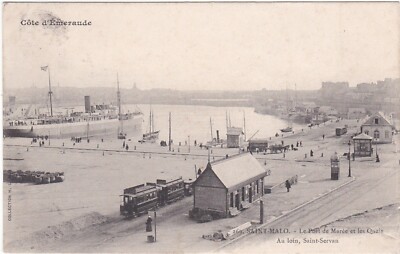 E0448 SAINT MALO - THE PORT OF TIDE AND THE QUAYS - BOAT AND COMMERCIAL PORT