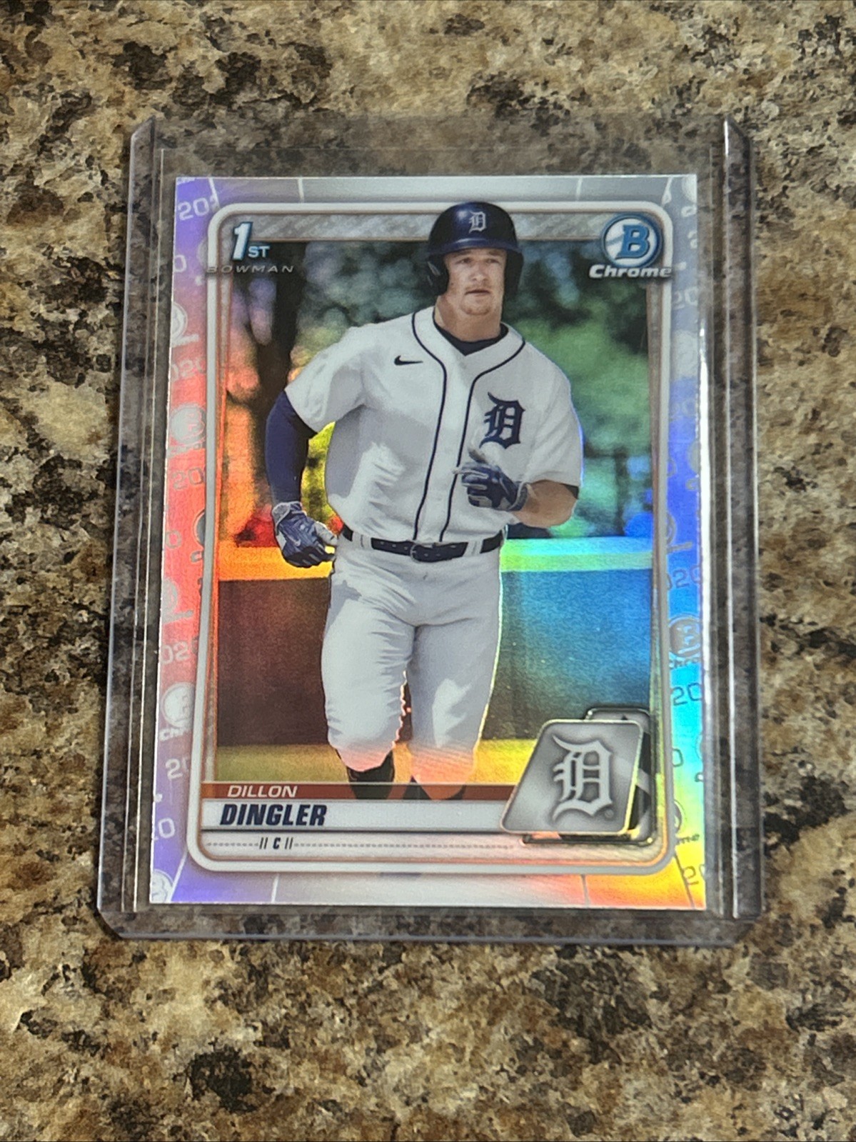 DILLON DINGLER 2020 Bowman Draft Chrome 1ST REFRACTOR RC #BD-144 Detroit Tigers
