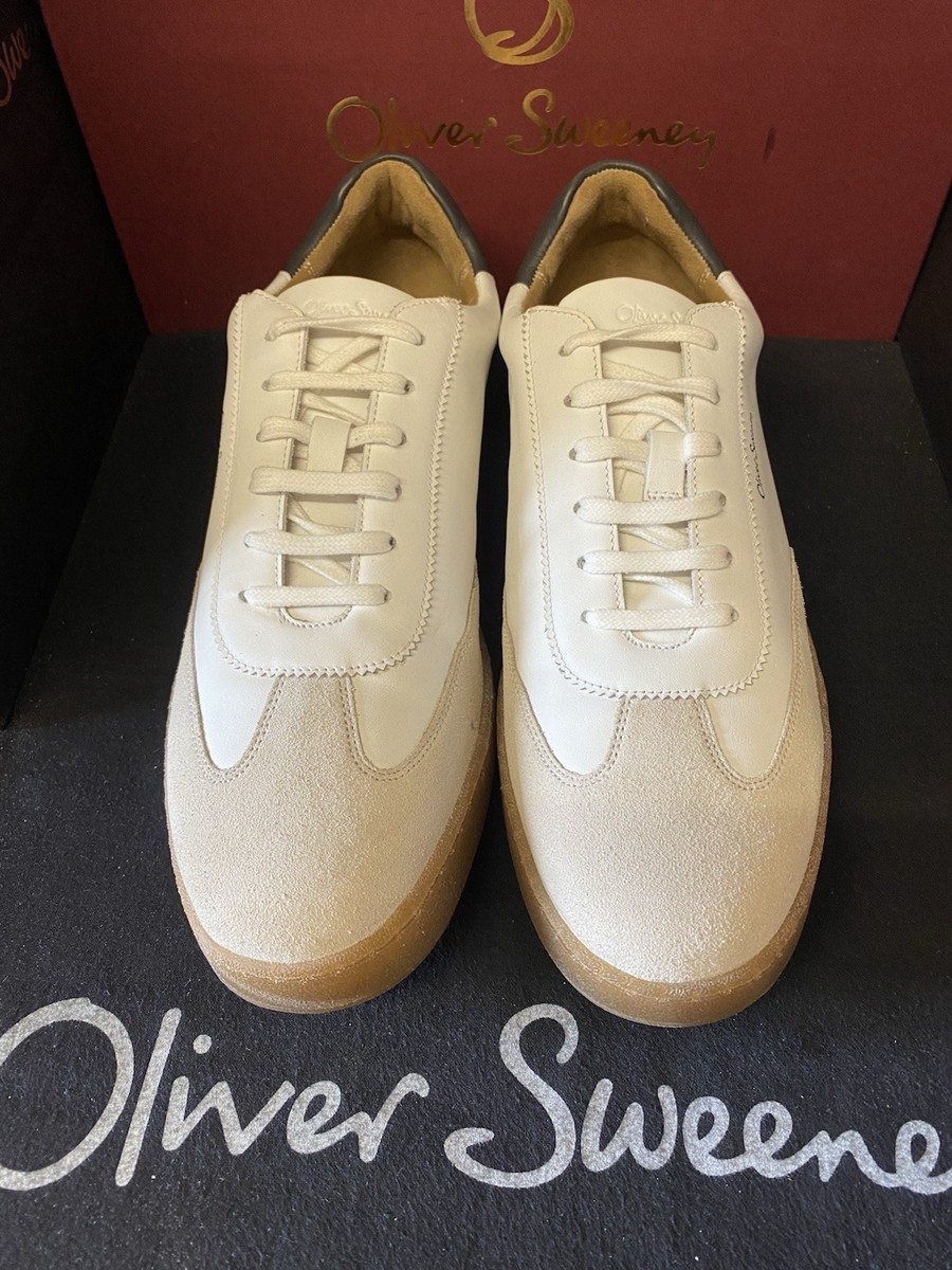 OLIVER SWEENEY, BRAND NEW SIZE 11 WHITE CALF LEATHER CUPSOLE