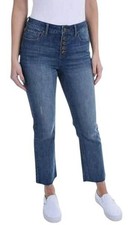 Kenneth Cole High Rise Stretch Perry Wash Denim Ankle Jeans - NEW 