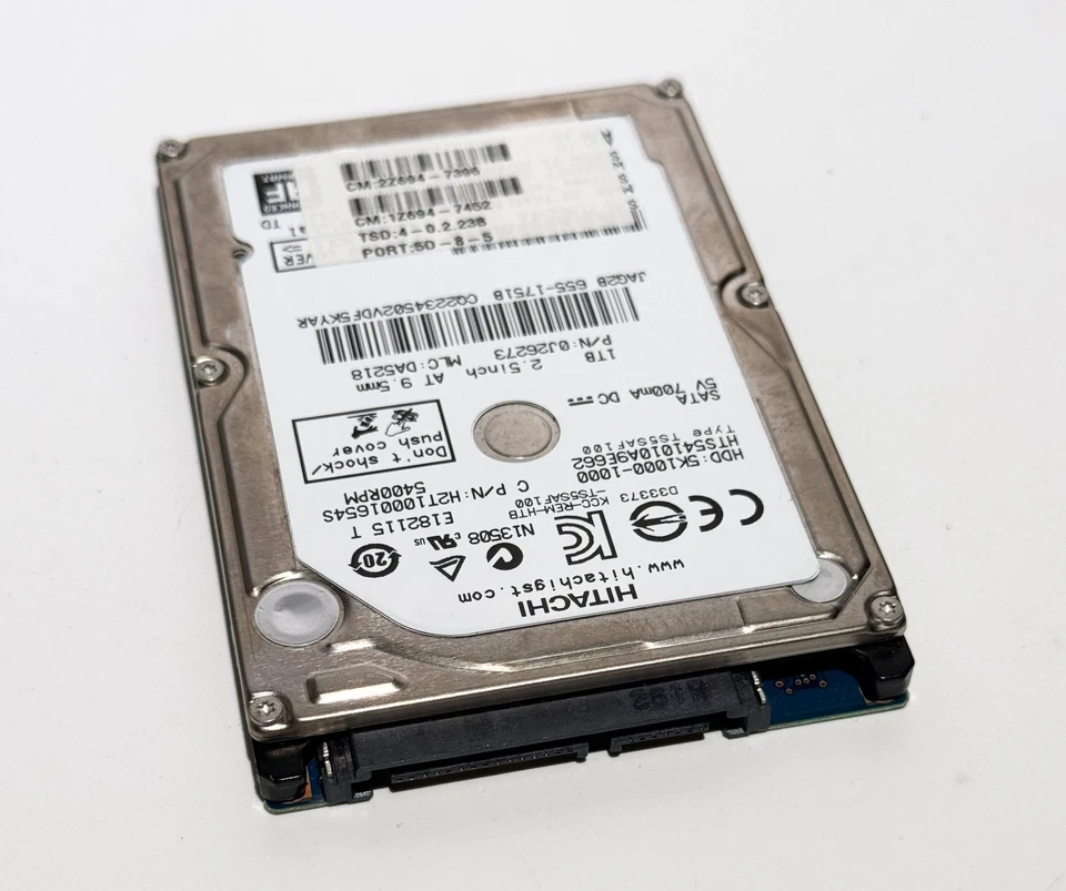 Hitachi HTS541010A9E662 1TB 2.5" SATA Hard Drive – Apple OEM 655-1751B - Image 2 of 4