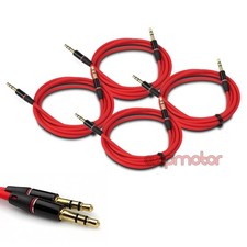 4PCS 3FT 3.5MM AUX M/M AUDIO STEREO CABLE RED DROID RAZR TITAN TORCH BOLD MACH