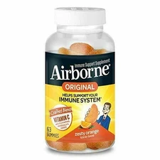 Airborne Immune Support Zesty Orange All-in-One Product Gummy - 96339 (63 Count)