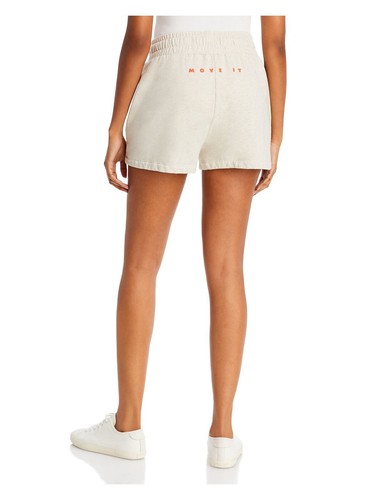 MOTHER Womens Gray Pocketed Tie Heather Active Wear High Waist Shorts M - Picture 2 of 6