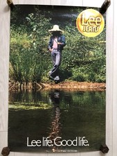 Poster Affiche Publicitaire LEE JEANS (86x57 cms) Circa. 1970's  BBDO Belgium