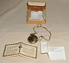 1986 Limited Edition Commemorative Statue Of Liberty Pocket Watch w/ COA
