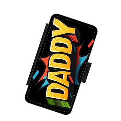 Papa Handy Hülle Wallet Flip Cover für iPhone Samsung Pixel Vater Geschenk DAD4