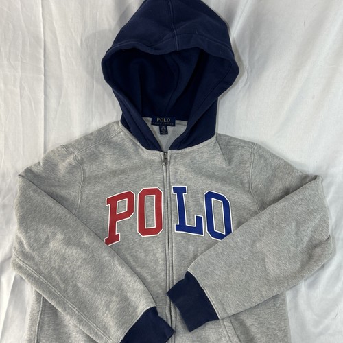 POLO RALPH LAUREN Kid's Boy's Full Zip Jumper Sweatshirt Hoodie Size L (14-16 Y) - Picture 2 of 13