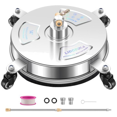 #ad Efficient 14quot; Pressure Washer Surface Cleaner with 4 Wheels $127.99