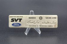 2003 2004 Ford Mustang Svt Cobra Engine Builder Valve Cover Name Plate Plaque 2003 2004 Ford Mustang Svt Cobra Engine Builder Valve Cover Name Plate Plaque