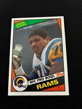 JACKIE SLATER ROOKIE 1984 TOPPS LOS ANGELES RAMS RC #286 FOOTBALL CARD !