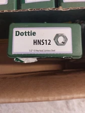 DOTTIE HNS12 1/2"-13 SS HEX NUTS (12 BOXES OF 25-PCS)