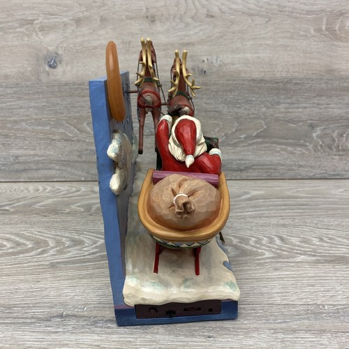 Jim Shore St Nicholas Is On His Way 6017012 Musical Babbo Natale slitta renna VIDEO - Foto 3 di 16