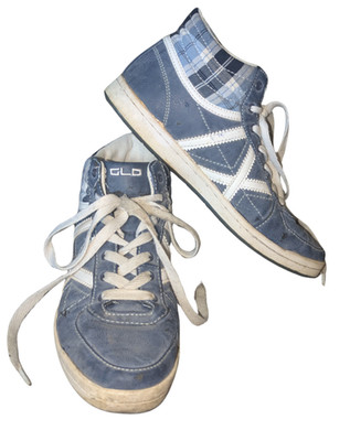 Graceland Glo Blue High Top Sneakers Vintage Women's Size 7.5