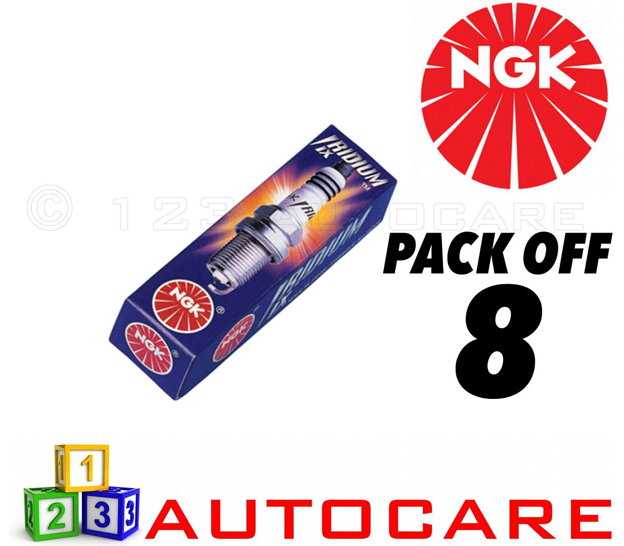 NGK Iridium IX Upgrade Spark Plug set - 8 Pack - Part Number: CR8EIX No 4218 8pk