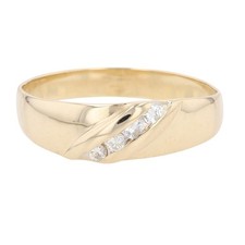 .17ctw Round Diamond Channel-Set Wedding Band Ring 14k Yellow Gold Size 12.25