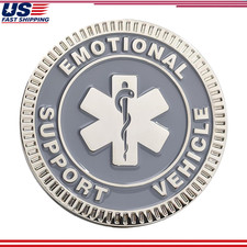Emotional Support Vehicle Metal Emblem - 3d Car Badge Decal Trucks Suvs Rvs Al