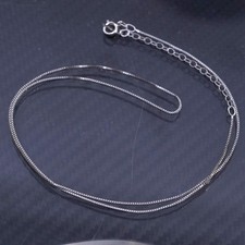 18 2 1mm, vintage Italian sterling silver 925 box chain necklace