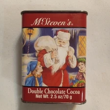 Vintage McStevens Santa Claus Cocoa Tin