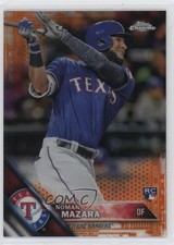 2016 Topps Chrome Orange Refractor 8/25 Nomar Mazara #164 g7c
