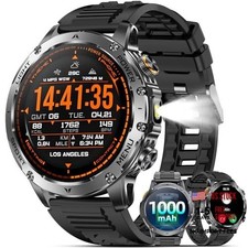 Military Smart Watches for Men Answer/Make Calls , Smart Watch with 100 Black